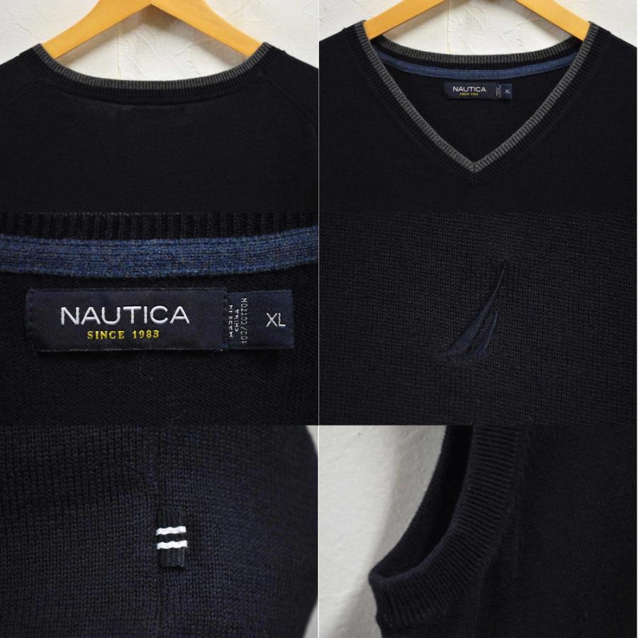 NAUTICA（ノーティカ） ビッグサイズ コットン ニットベスト Vネック 
