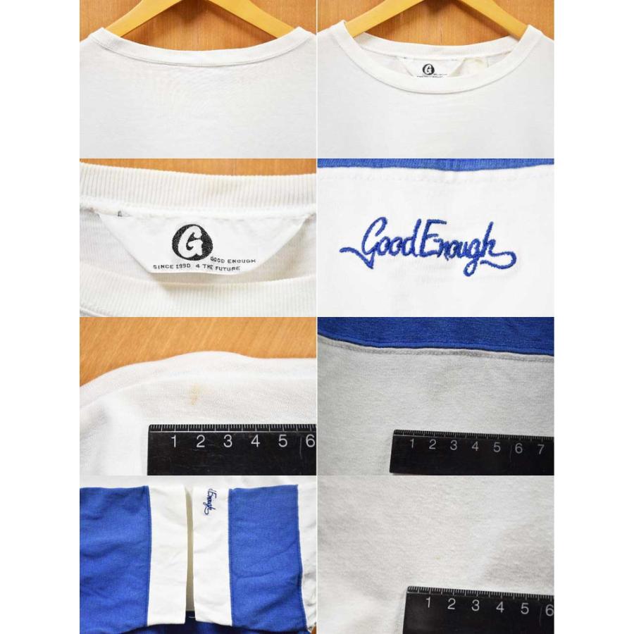 GOOD ENOUGH 初期 ホワイト×ホワイト 重ね着風 長袖Tシャツ 【公式通販】