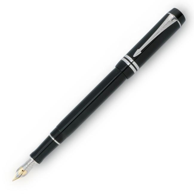 PARKER パーカー 2015年廃盤商品 デュオフォールド インターナショナル 万年筆 ブラックPT｜penmeister