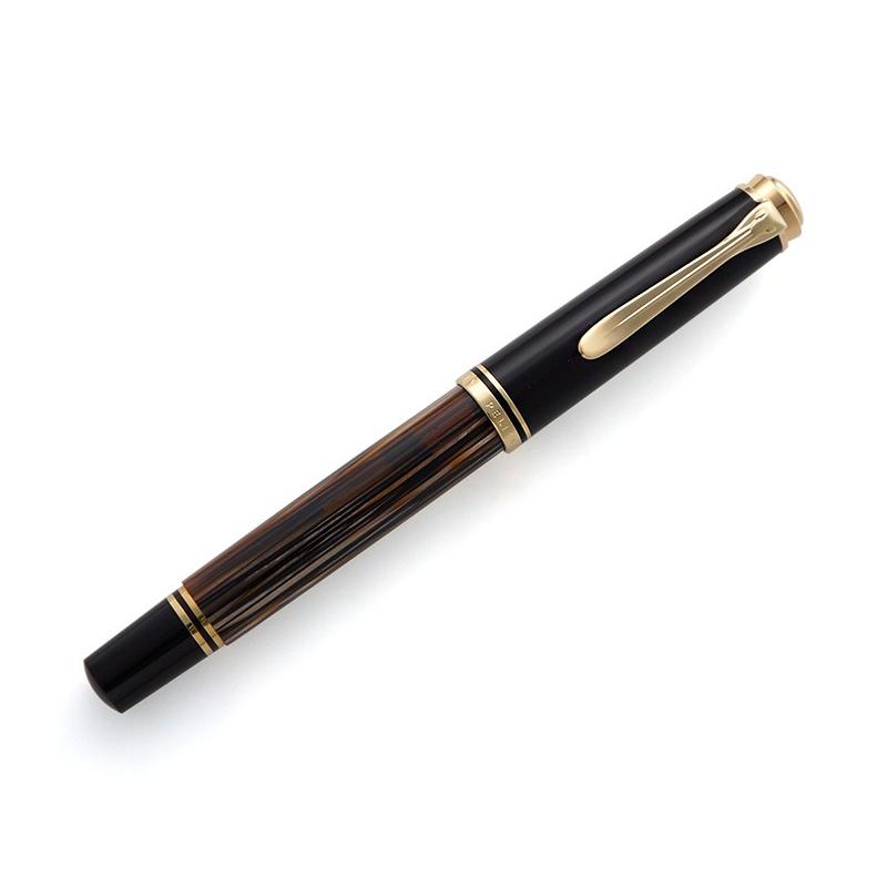 Pelikan 万年筆 M400 トータスシェルブラウン　茶縞　細字　F Pelikan 万年筆 M400 トータスシェルブラウン茶縞細字F