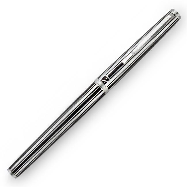 PLATINUM プラチナ リビエール 万年筆 ブラックストライプ ビンテージ 