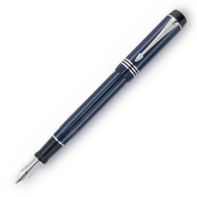 PARKER パーカー 廃盤商品 デュオフォールド センテニアル 万年筆 ピンストライプ ネイビー S0456520 M :S0456520