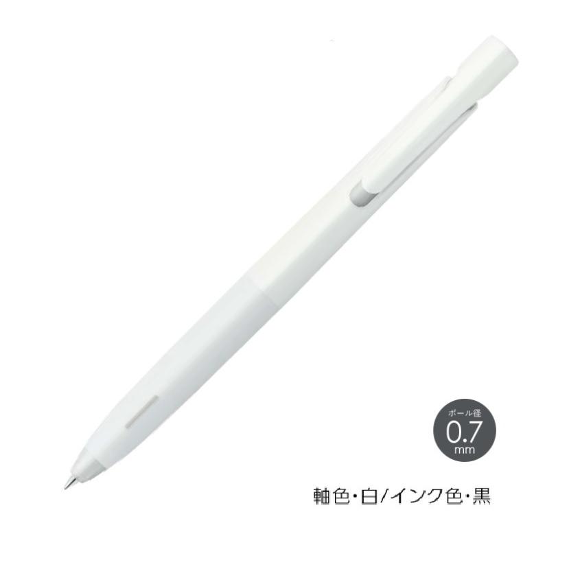 ブレン 0．7 【白軸／黒インク】 エマルジョンボールペン BA88-W