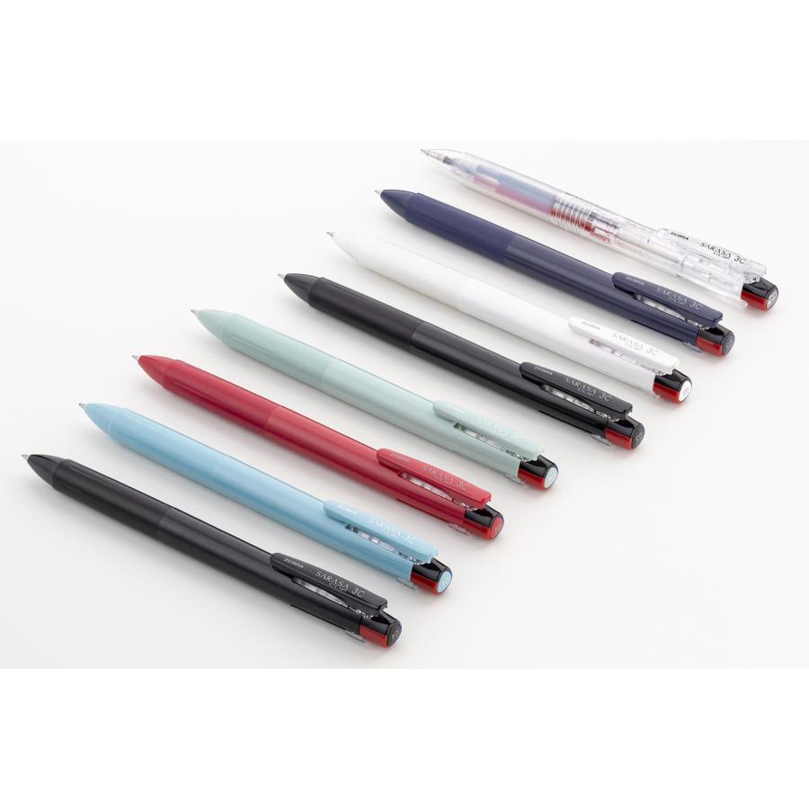 サラサ サラサクリップ3C 0.4mm【赤軸】3色ジェルボールペン J3JS5-R