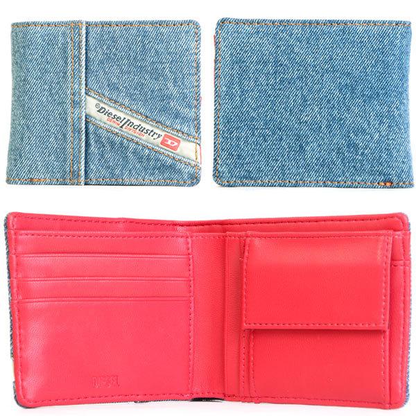 DIESEL（ディーゼル） HIRESH S 二つ折り財布 ミニ 小銭入れ デニム