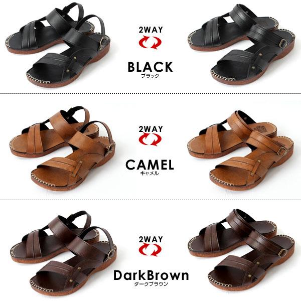 日本製 2WAY サンダル バックストラップ メンズ 外履き 3cm 日本製 2WAY サンダル バックストラップ メンズ 外履き 3cm