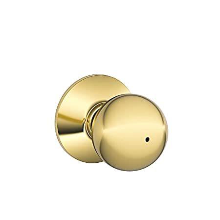 Schlage　F40ORB605　Orbit　Privacy　Knob,　Bright　Lock　Company　Brass　by　Schlage