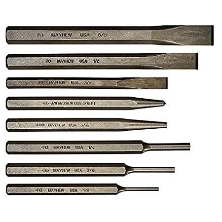 Mayhew　Select　61025　Ec　by　Chisel　[並行輸入品]　Mayhew　8-Piece　Punch　Kit,　and