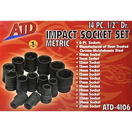 ATD Tools ATD-4106 14 Piece .5 in. Drive Point Metric Standard