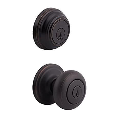 Kwikset 991 Juno Entry Knob and Single Cylinder Deadbolt Combo Pack featuri