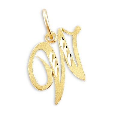 【当店一番人気】 Sonia Jewels 14k Yellow Gold Initial Letter W Pendant ネックレス、ペンダント