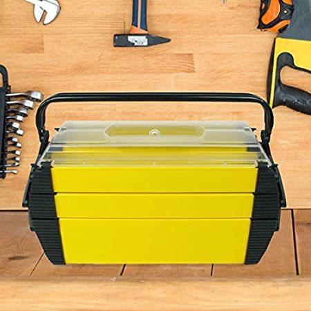 Stalwart 75-3082 Hawk Deluxe Steel and Plastic Tool Box 18 by 80.25 by 80.7