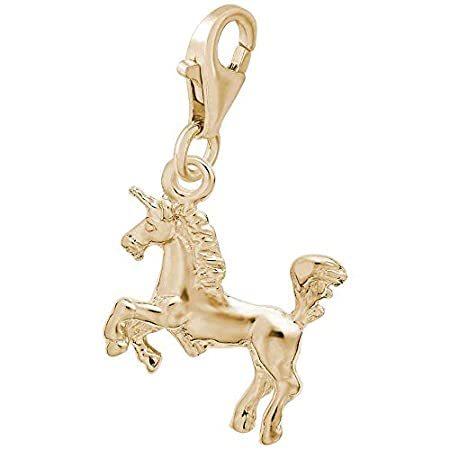 レンブラントチャームユニコーンチャームwith Lobster Clasp , 10 Kイエローゴールド
