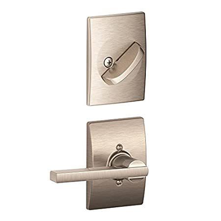 Schlage f59 Lat 619 CEN世紀コレクションLatitude Handleset内部レバー、サテンニッケル(内部半分のみ)