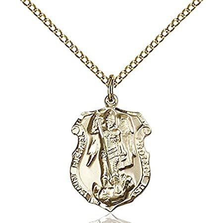 14カラットゴールドFilled聖ミカエルペンダント
