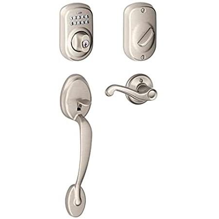 Schlage fe365-ply-fla-rh Right Handed Plymouth電子Handleset with Flair L、 FE3