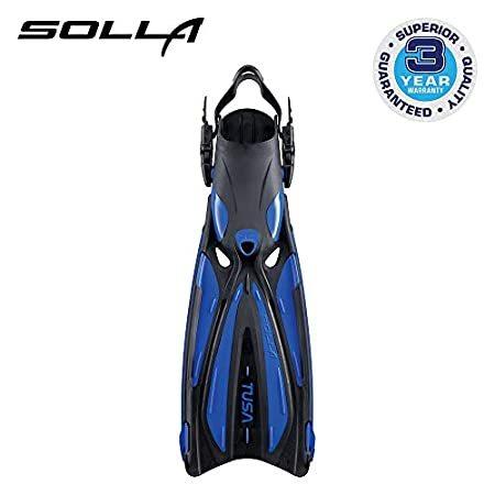 New Tusa Solla Open Heel Scuba Diving & Snorkeling Fins - Cobalt Blue (Size Tusa Solla Open Heel Fin