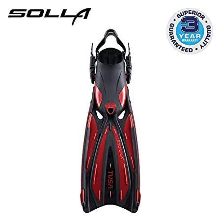 TUSA SF-22 Solla Open Heel Scuba Diving Fins, Small, Metallic Dark Red