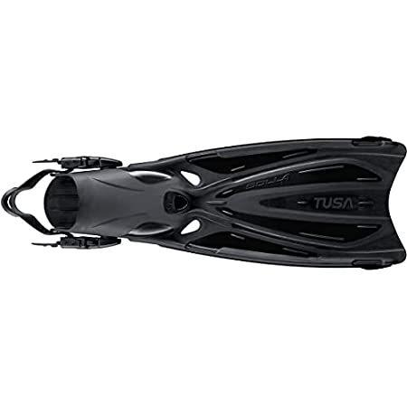 TUSA SF-22 Solla Open Heel Scuba Diving Fins, L-XL Black