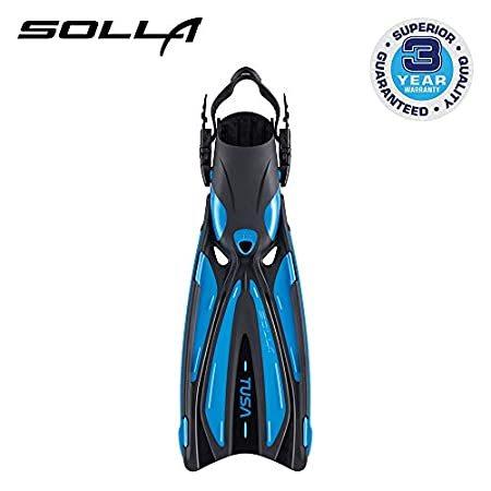 Tusa SF-22 Solla ouvert talon Plonge Palmes - Fish Tail Blue - Large / XLar