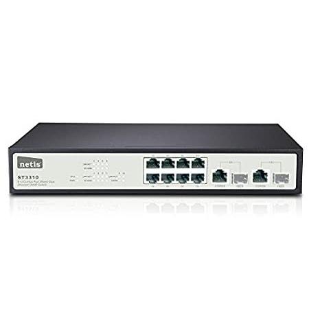 Netis 8FE+2 Combo-Port Gigabit Ethernet SNMP Switch, 5.6 Gbps Switching Fab｜pennylane2022