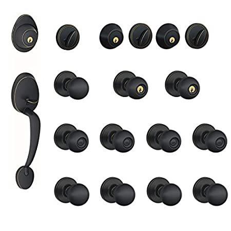 Schlage j400-bar-cnaバルセロナComplete家ドアハードウェアパッケージwithコロナ、 J400BAR716CNA
