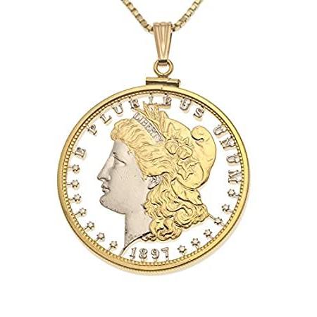 United States Morgan Dollarペンダント、ハンドカットUnited States Morgan Dollar、