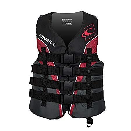 O´Neill Men´s Superlite USCG ライフベスト (Black/Graphite/Red/White， Large)