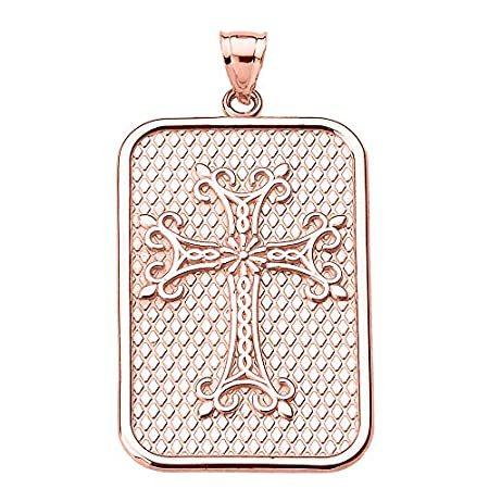 10 KローズゴールドArmenian Crossペンダント