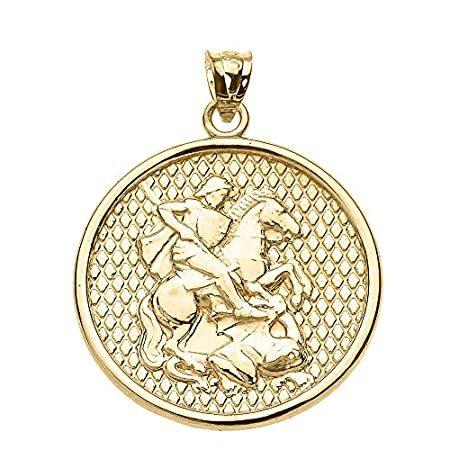 東京都ゴールド版千代田区ロットNo001です 10 K黄色ゴールドセントジョージペンダント 即日出荷OKCROSS（クロス