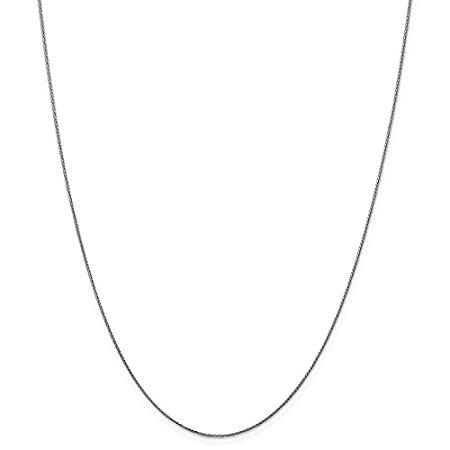 Jewels By Lux 14K ホワイトゴールド 0.65mm D/C スピガ ペンダントチェーン