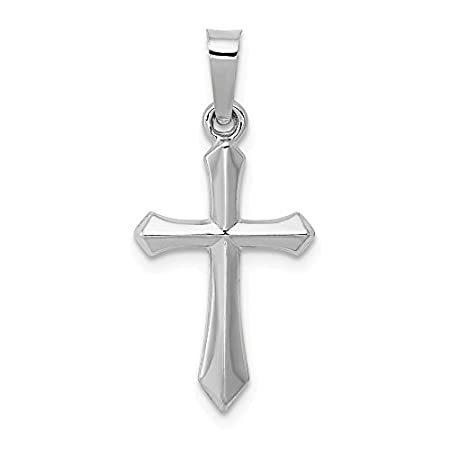 Jewels By Lux 14k White Gold Polished Cross Pendant