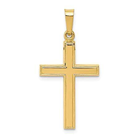 Jewels By Lux 14K イエローゴールド 中空 クロスペンダント