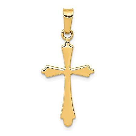 Jewels By Lux 14K イエローゴールド 光沢仕上げ クロスペンダント