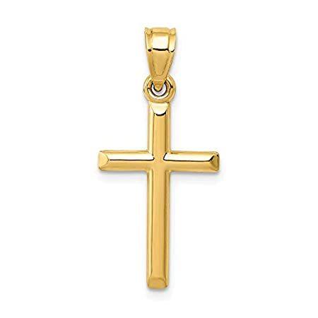 Jewels By Lux 14K Yellow Gold Polished Hollow Cross Pendant