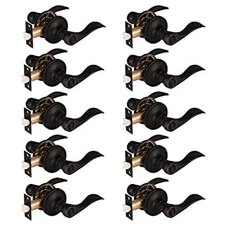 10 Pack Privacy Bathroom Door Lock Lever Keyless No Keys Door Lockset;Right