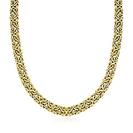 ross-simons 18 ktゴールドoverスターリングシルバービザンチンネックレス