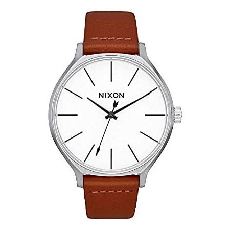 NIXON A12501113 腕時計 ステンレススチール ホワイト ブラウン レディース