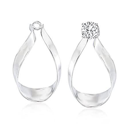 ross-simonsスターリングシルバーリボンドロップイヤリングジャケット