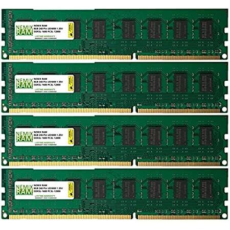 NEMIX RAM 32GB (4x8GB) DDR3-1600MHz PC3-12800 Non-ECC UDIMM 2Rx8 デスクトップメモリモ