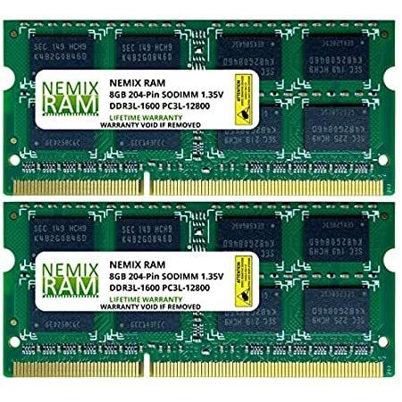 NEMIX RAM 16GB (2x8GB) DDR3-1600MHz PC3-12800 2Rx8 SODIMM ノートPC用メモリ