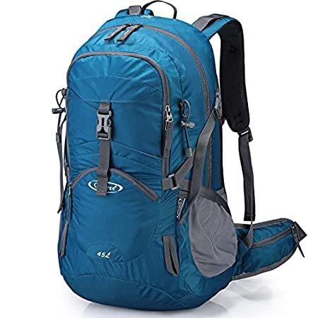 G4Free 登山リュック 45l 多機能バックパック 大容量 レインカバン付き アウトドア バッグ 防災 遠足 軽量 撥水 旅行 ハイキング 給水シ