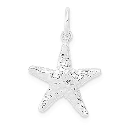 Jewels by Lux 14k ホワイトゴールド 研磨仕上げ 立体的ヒトデペンダント