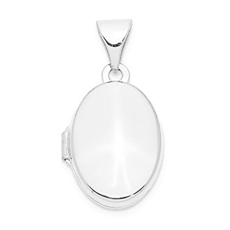 Jewels By Lux 14k ホワイトゴールド 13mm オーバルプレーン組み立てロケット