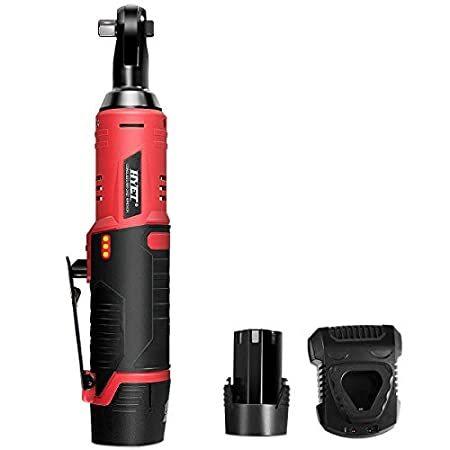 期間限定特価 Goplus 3/8 Cordless Ratchet Wrench， 12V Electric Ratchet Wrench Set with C