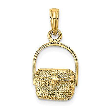 Jewels By Lux 14K イエローゴールド ナンタケットバスケット 2D ペンダント