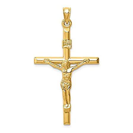 Jewels By Lux 14K Yellow Gold Hollow Crucifix Pendant