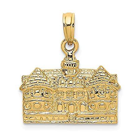 Jewels By Lux 14K イエローゴールド 3D コートハウス ウィリアムズバーグ Va - バージニアペンダント