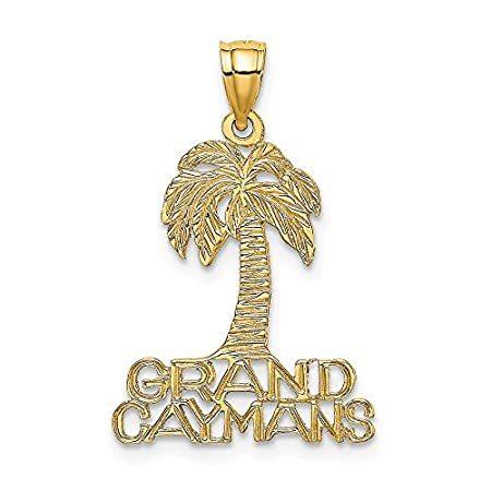Jewels By Lux 14K イエローゴールド グランドケイマンズ ヤシの木の下 フラットペンダント