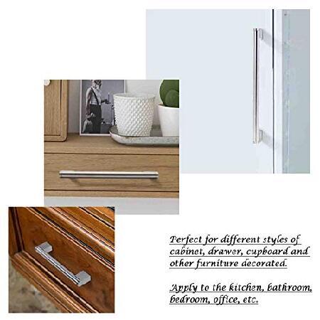 在庫あり即日出荷 25 Pack Kitchen Cabinet Door Handles， 8-4/5in Hole Centers Modern Satin Nickel Stainless Steel Handles Knobs for Cabinets， Cupboards and Drawers